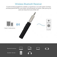 Creazy Mini Wireless Bluetooth Car Kit Hands Free 3.5mm Jack AUX Audio Receiver Adapter - B07GFHN4X8